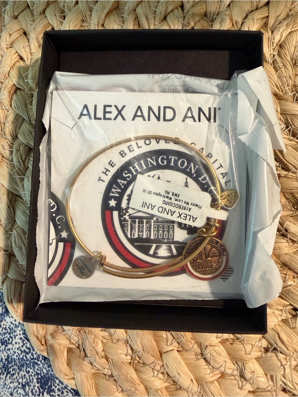 Alex and Ani Black Box with Copper Logo